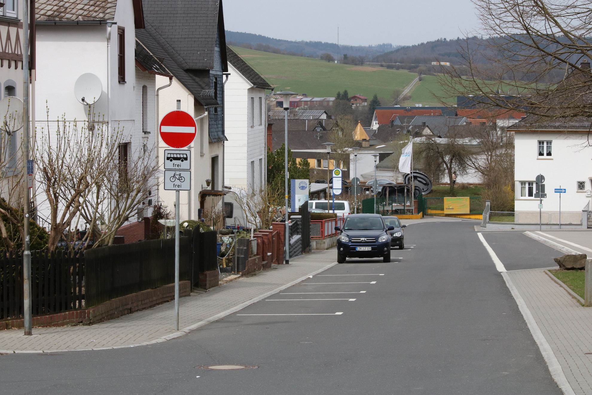 Foto der Straße Richtung Innenstadt