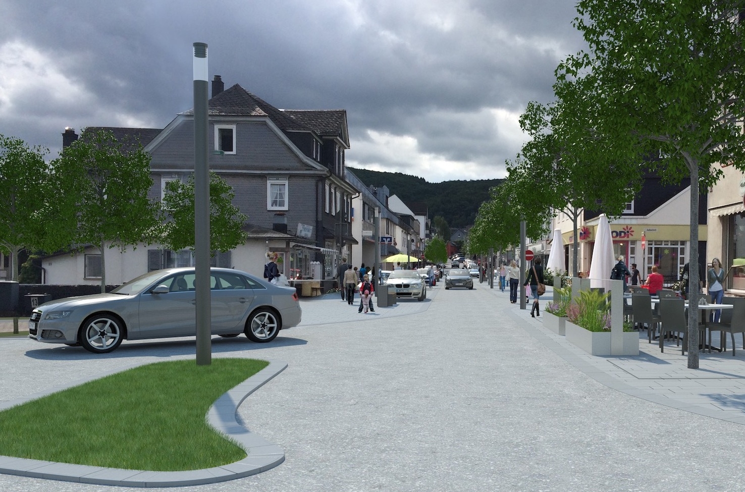 Fotomontage untere Hauptstraße