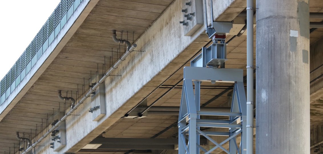 Detail Brückenauflager Talbrücke Sechshelden