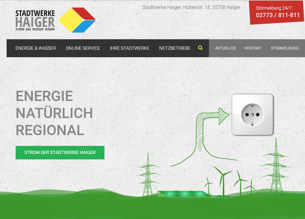 Werbelogo der Stadtwerke Haiger
