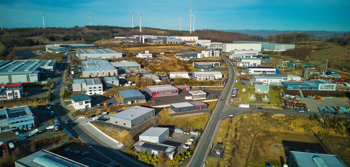 Luftaufnahme des Technologieparks Kalteiche