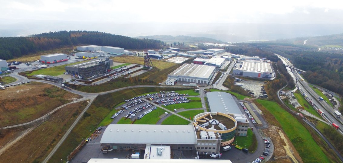 Luftaufnahme des Technologieparks Kalteiche